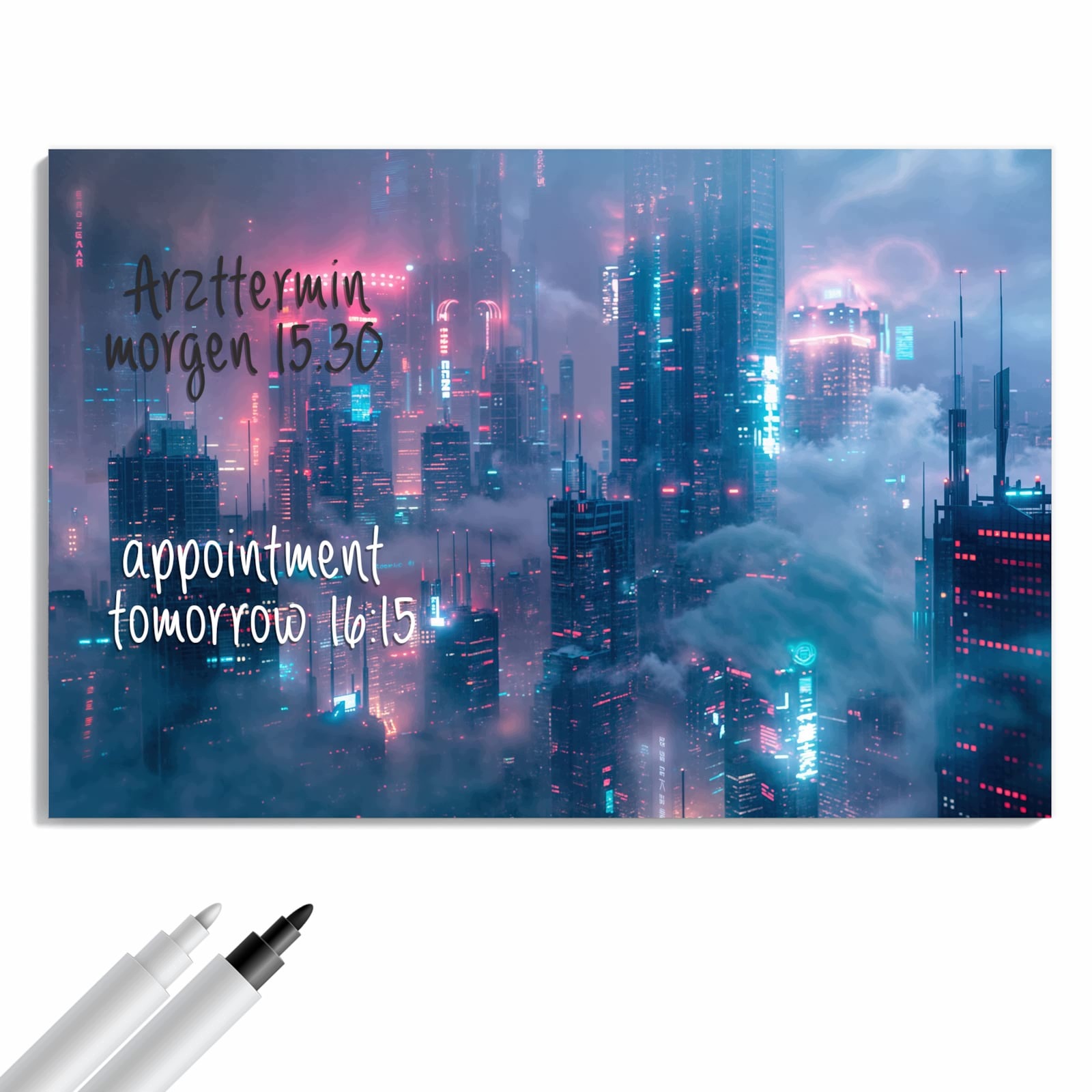 Magnetická tabule Futurystyczne Město 60 × 40 cm
