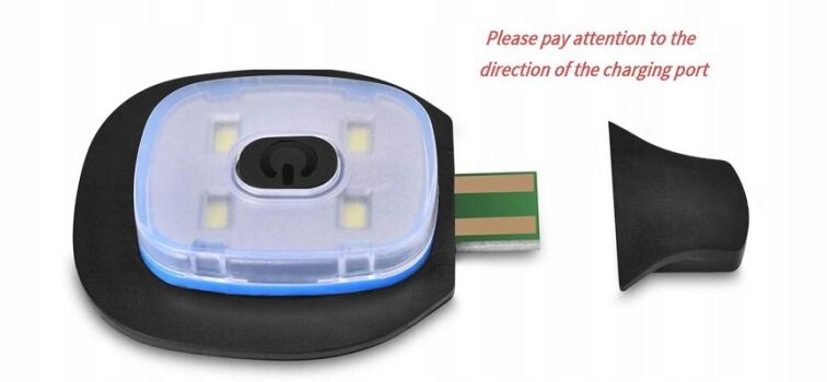 CZAPKA BEZPIECZNA SŁUCHAWKI LAMPKA LED BIEGANIE Kolor czarny