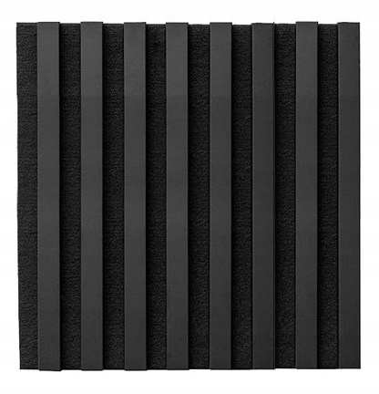 

Lamele na filcu panele ścienne 3D 40x40 czarne