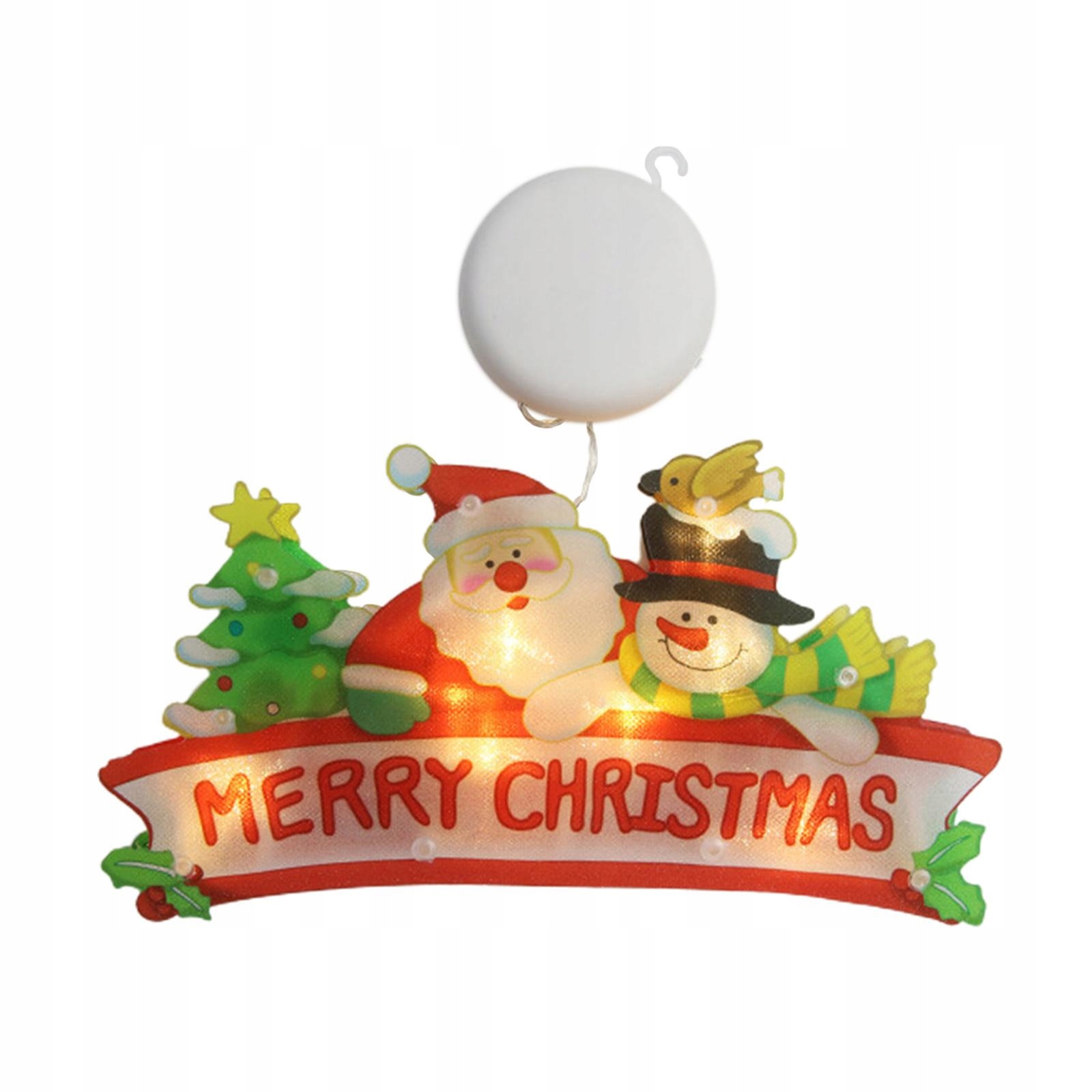 Xmas Santa Snowman LED Light Christmas Merry Motyw Aniołek