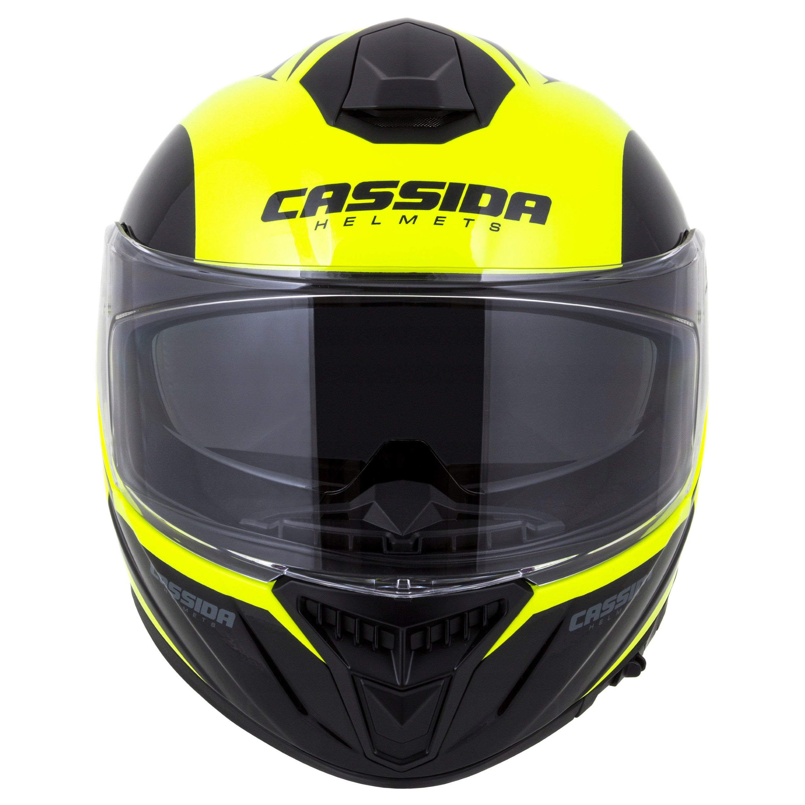 CASSIDA KASK MOTOCYKLOWY FLUO GT WŁÓKNO +PINLOCK S Kolor czarny żółty inny