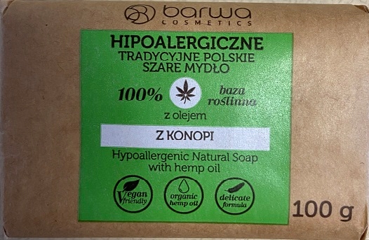 

Mydło Szare z olejem z konopi 100g Barwa