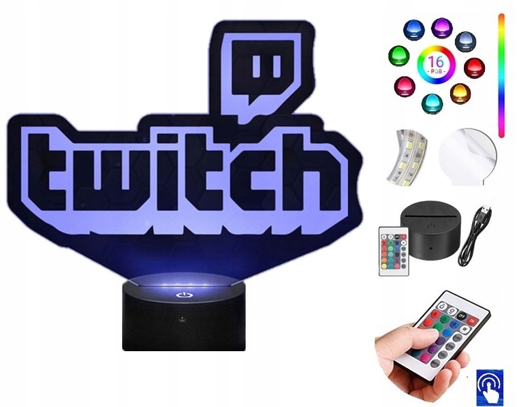 

Lampka na biurko Twitch 16kolorów Led Plexido