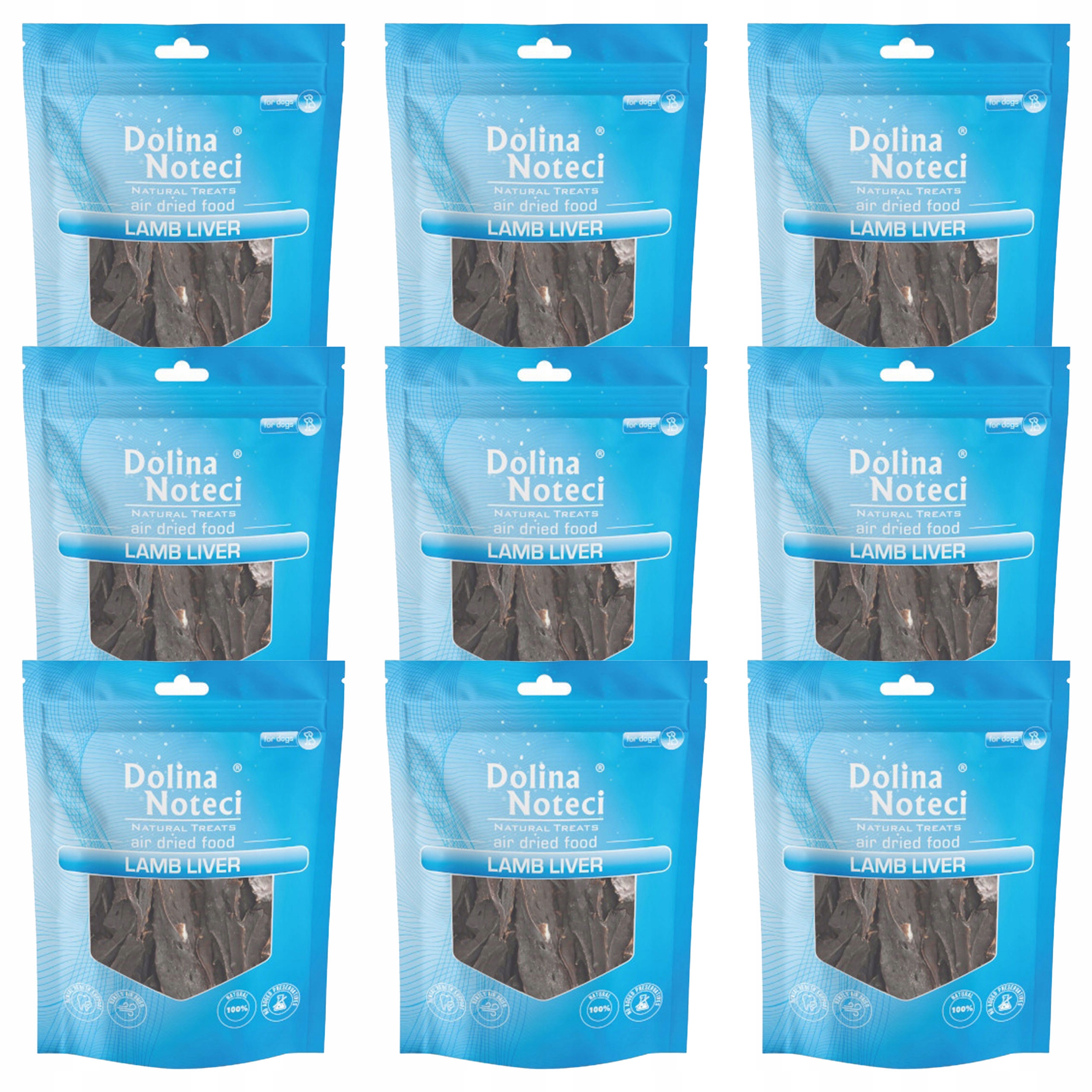 Levně Dolina Noteci Jehněčí játra zdravá psí pamlsek 9 x 150 g