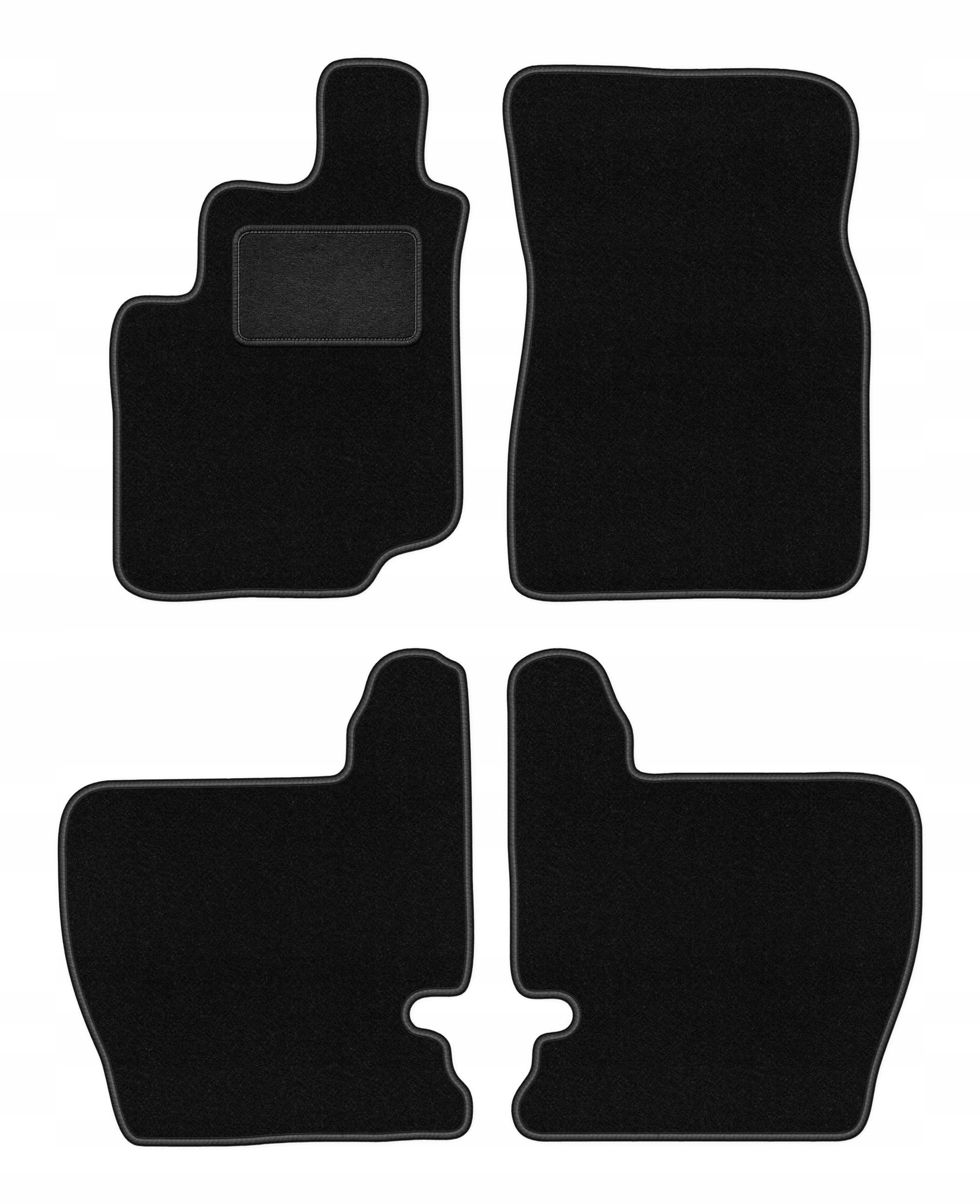 Velurové koberce pro Daewoo Musso 1993-2005 komplet Lux černé 4 ks