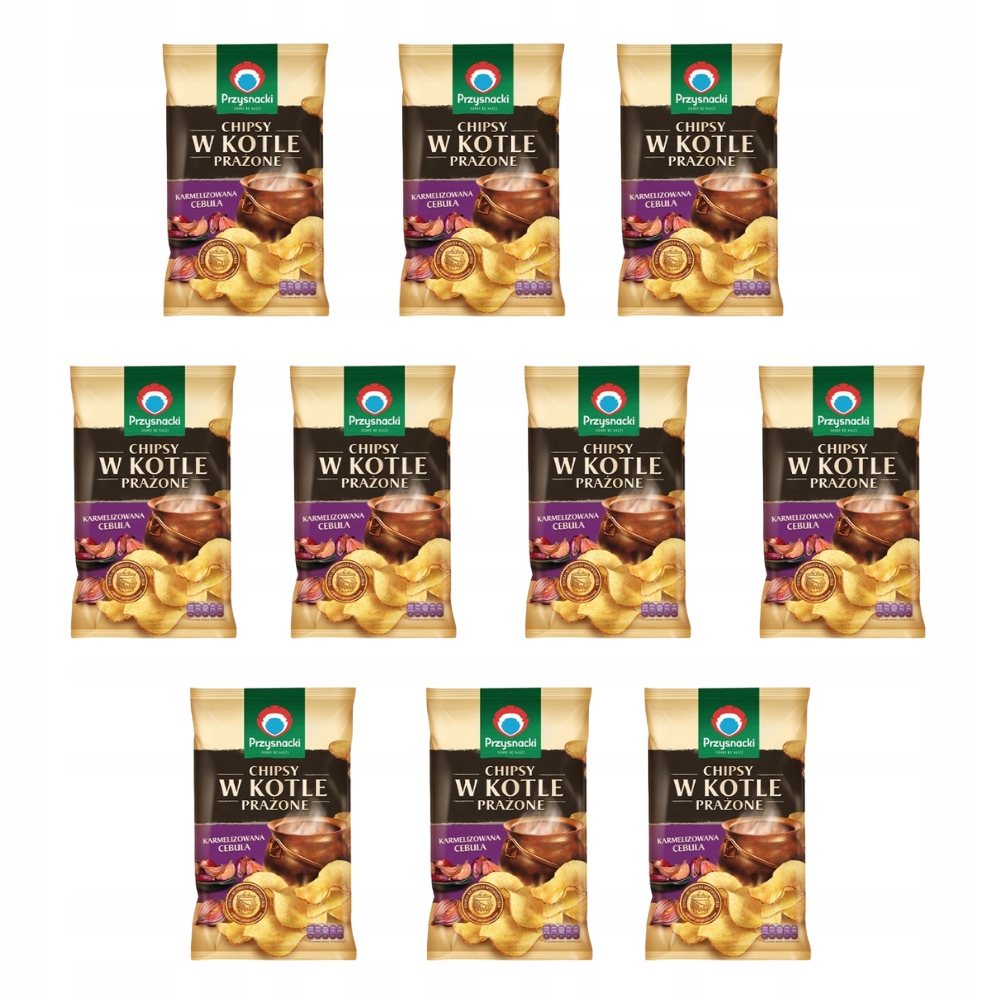 10 Sztuk Felix Chipsy 125G Kettle Cebula Karmelizowana