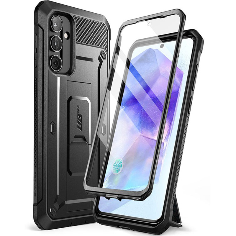 Pouzdro pancéřové Supcase pro Galaxy A55 5G, kryt na opasek, s opěrkou Stand