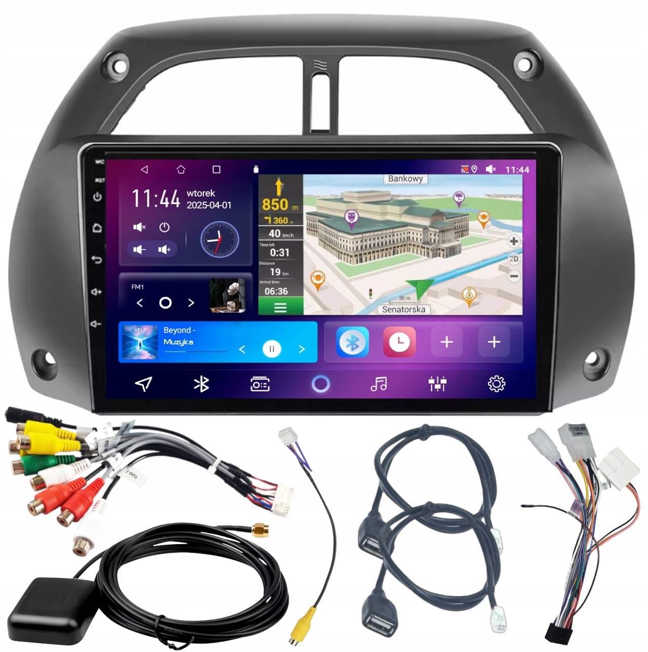 Android Auto Rádio Toyota Rav 4 (2001-2006) Carplay Wifi Usb 4GB Ram 64GB Paměť