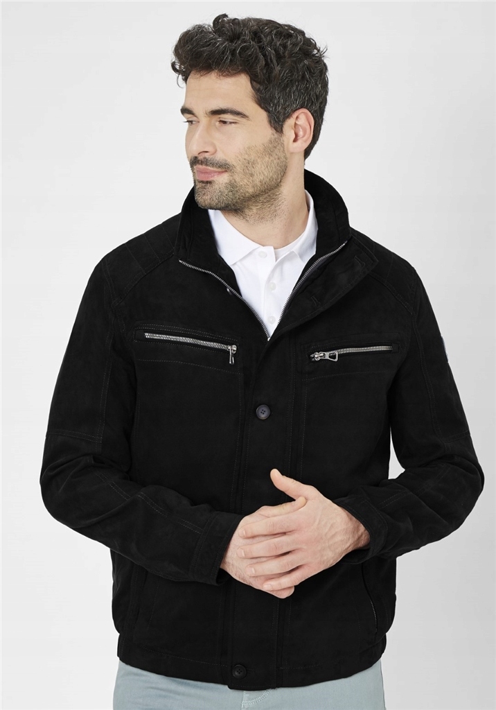 Velká pánská semišová bunda černá Taylor-redpoint