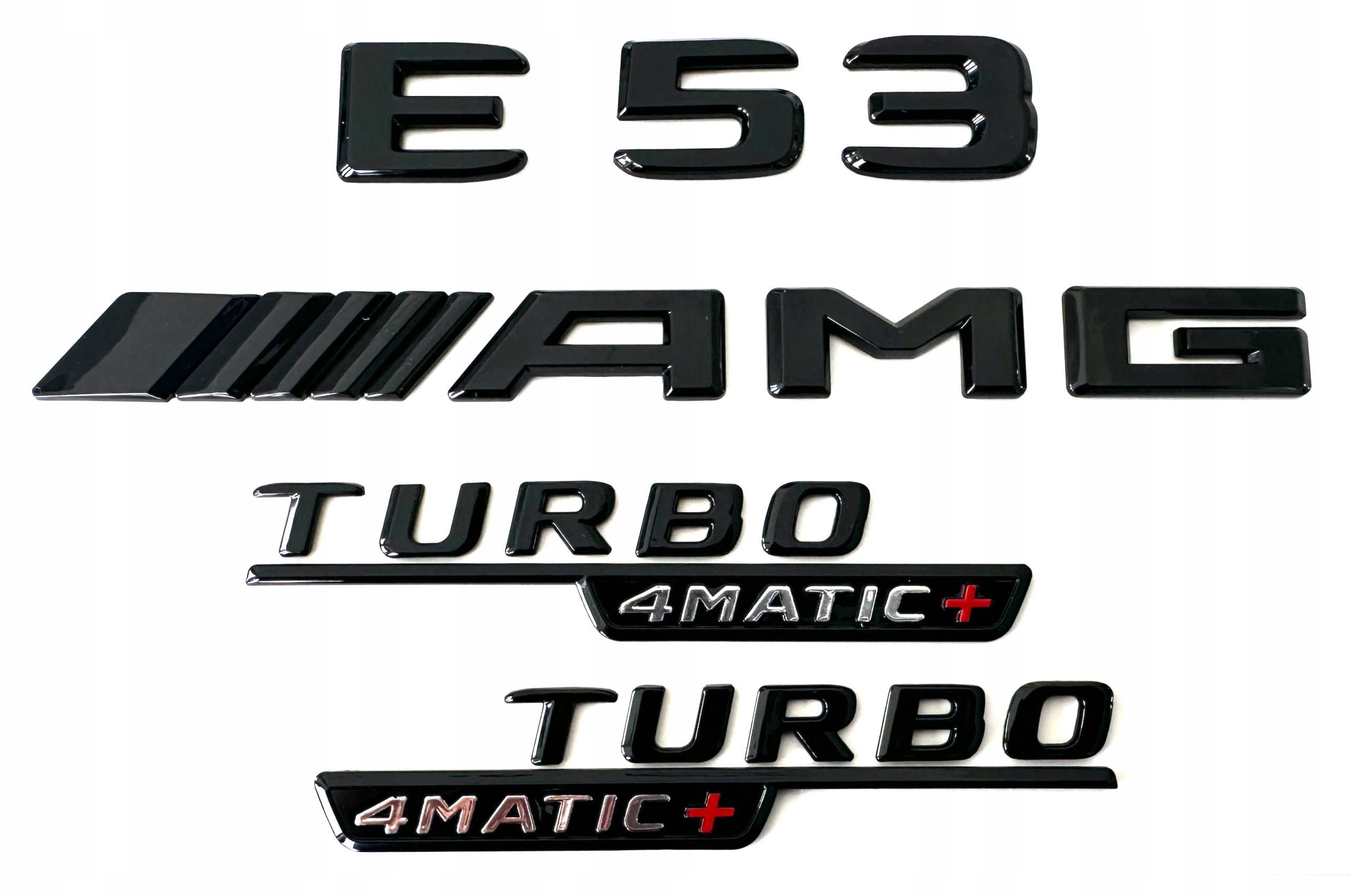 Mercedes-Benz E 53 E53 Amg Turbo 4MATIC+ emblém znak nápis čierna