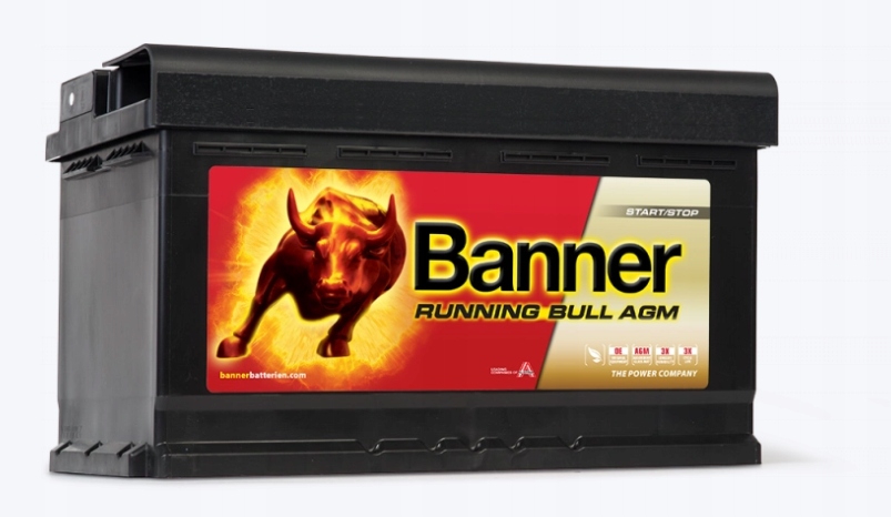 580 01 - БАТАРЕЯ БАННЕР 80AH / 800A P + RUNNING BULL AGM