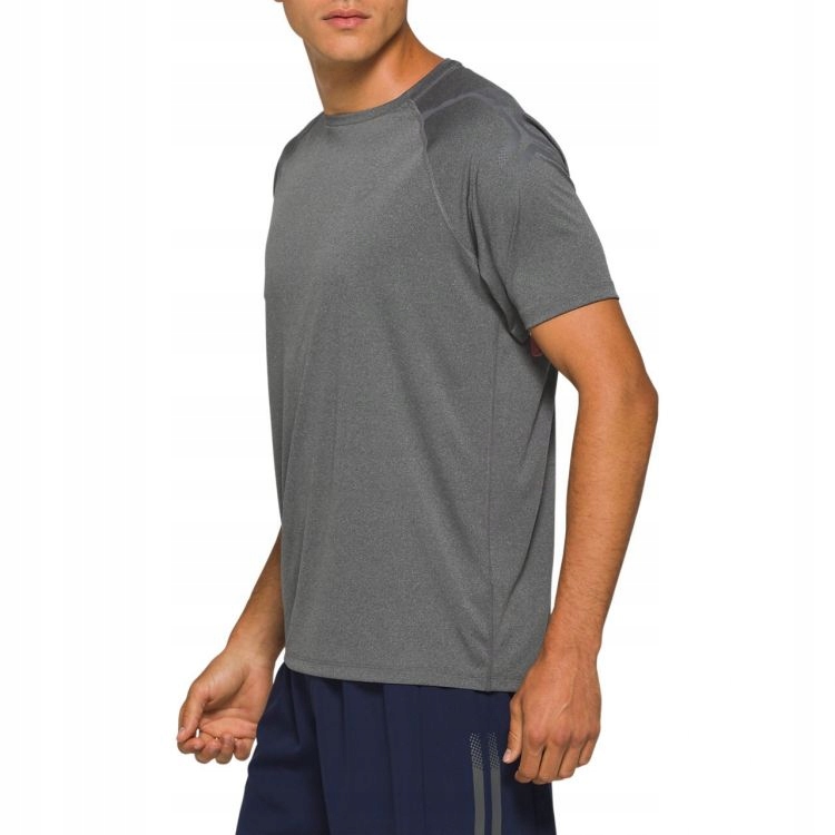 T-SHIRT TERMOAKTYWNY MĘSKI ASICS ICON SS SZARY XS Dekolt okrągły