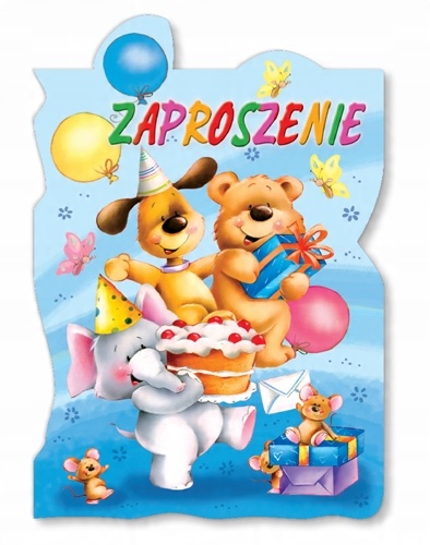 

Zaproszenia dziecięce zabawne zestaw 10 szt ZACZ68