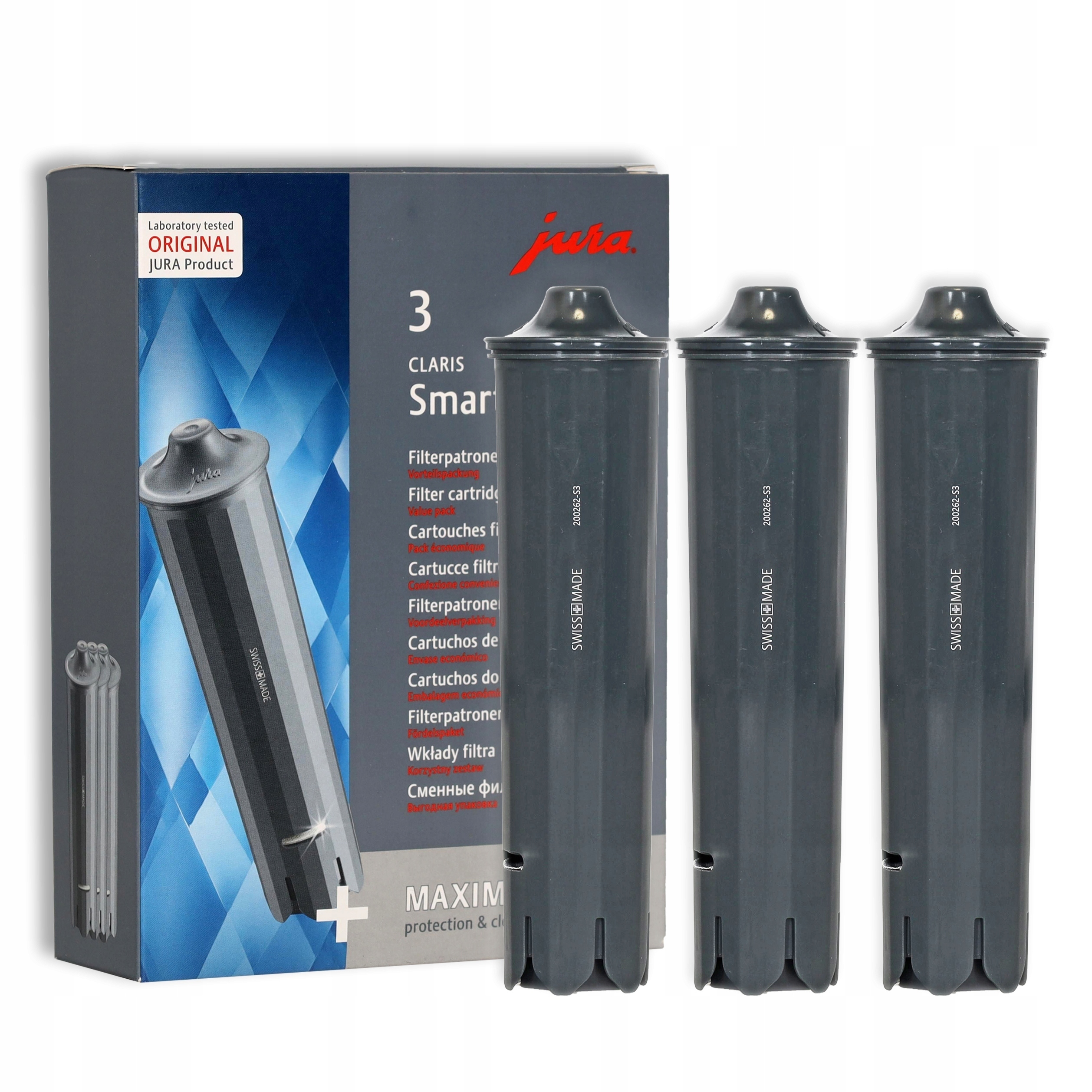 Zestaw filtrów wody (3 szt.) do ekspresu do kawy Jura Claris Smart+ 24233