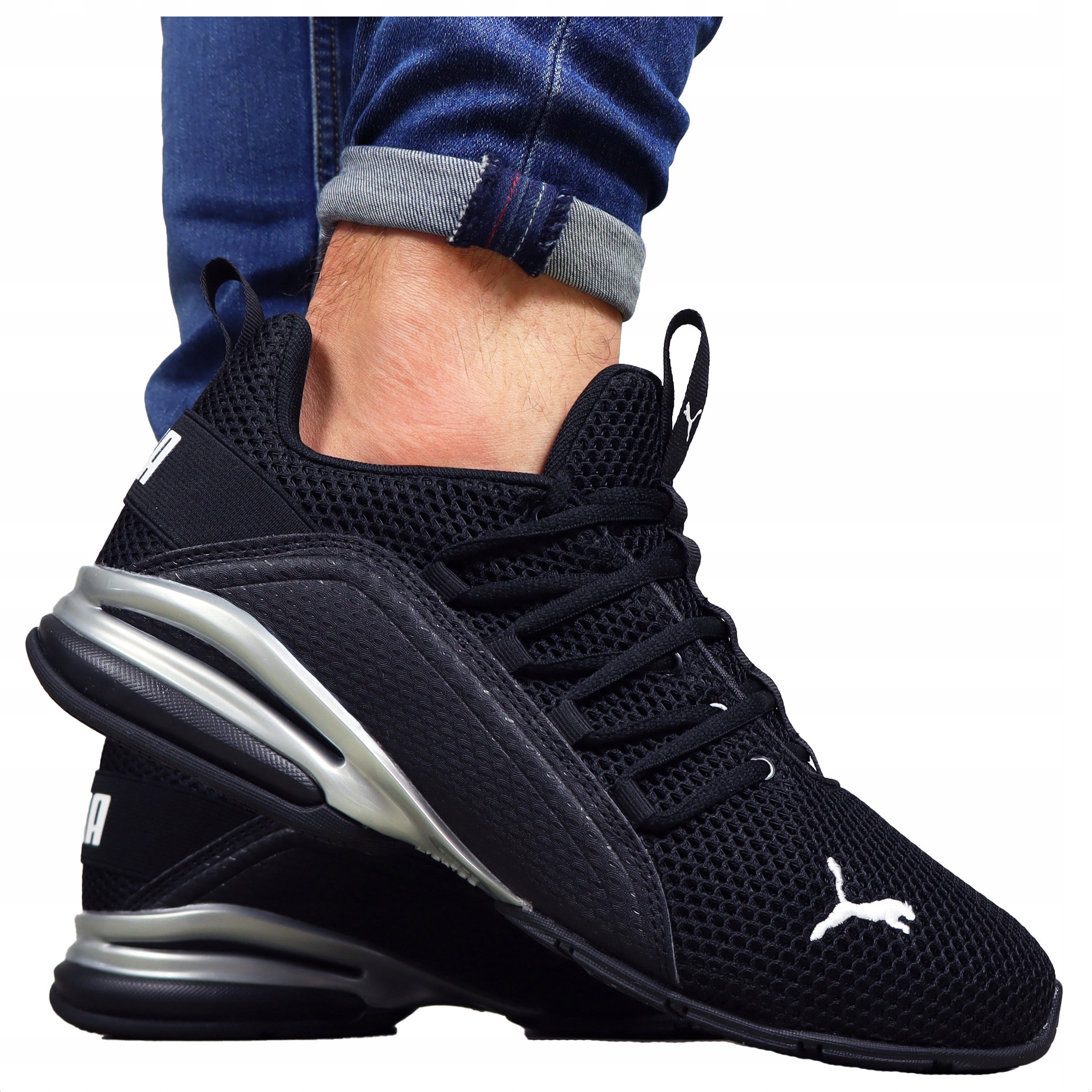 Puma pánské pohodlné černé sportovní tenisky pro každodenní nošení do práce