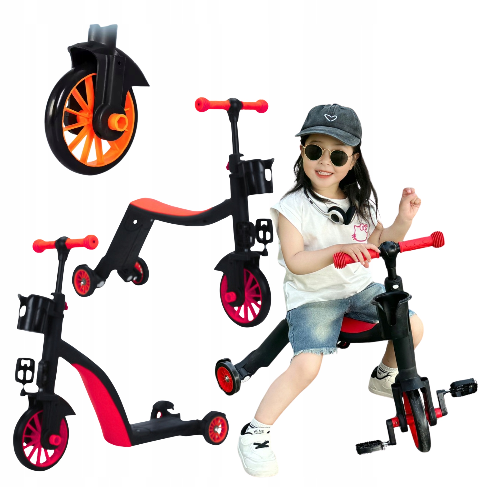 Hulajnoga trójkołowa balansowa Rowerek 8w1