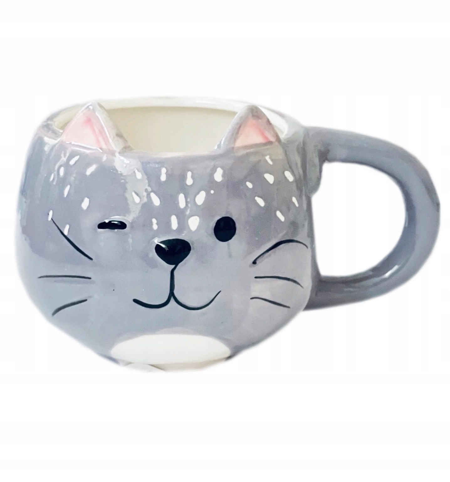 

Kubek Ceramiczny Zwierzątka Kot 250ml Szary Kotek