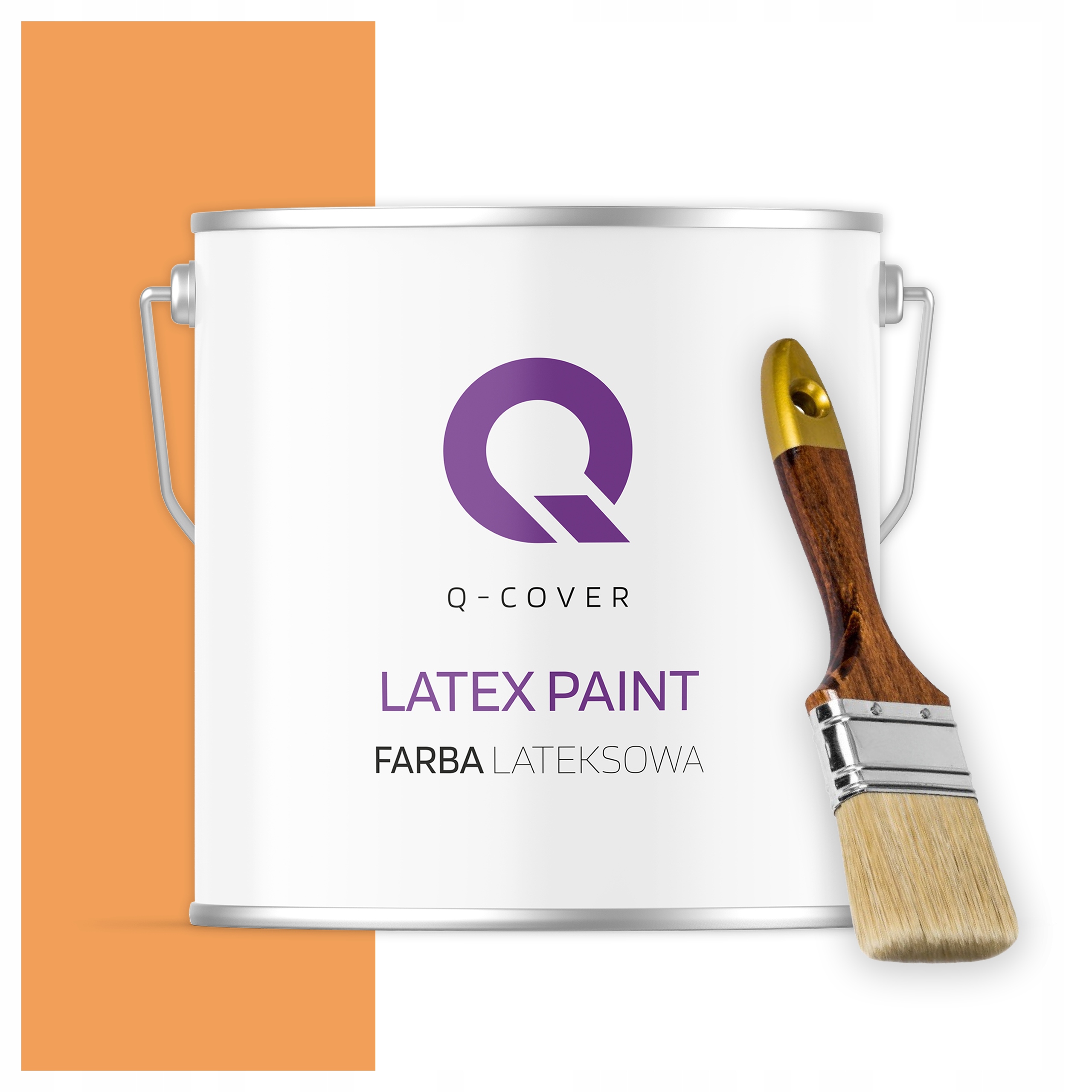 Latexová farba na steny stropov Hlboký mat 5L Oranžová H5944 štetec