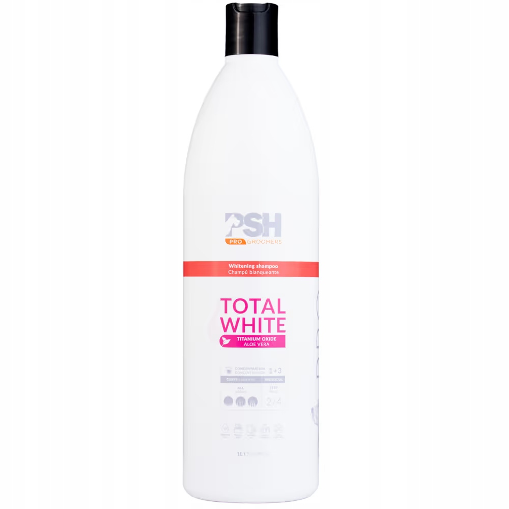 Psh Pro Total White – šampon pro psy, bílá srst 1 L