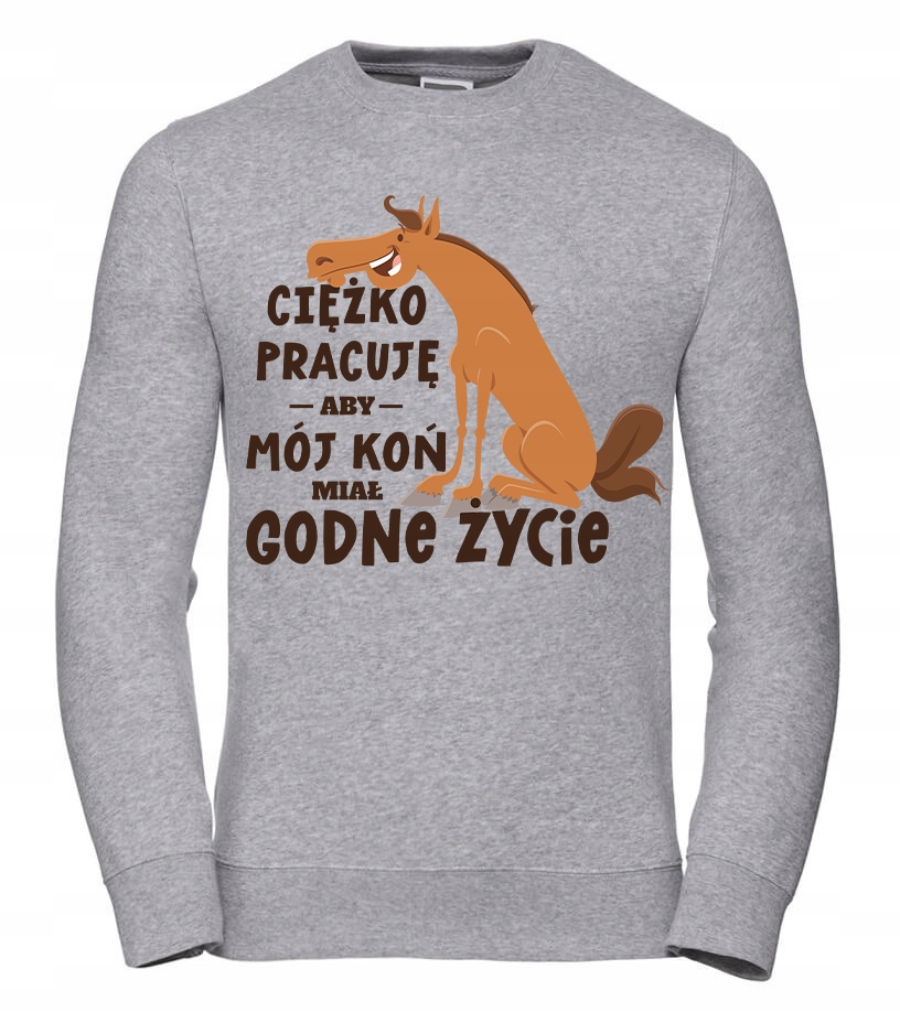 Pánská Mikina Tvrdě pracuji na koni 3XL Šedá Pro něj Chlapa Manžela Chlapec