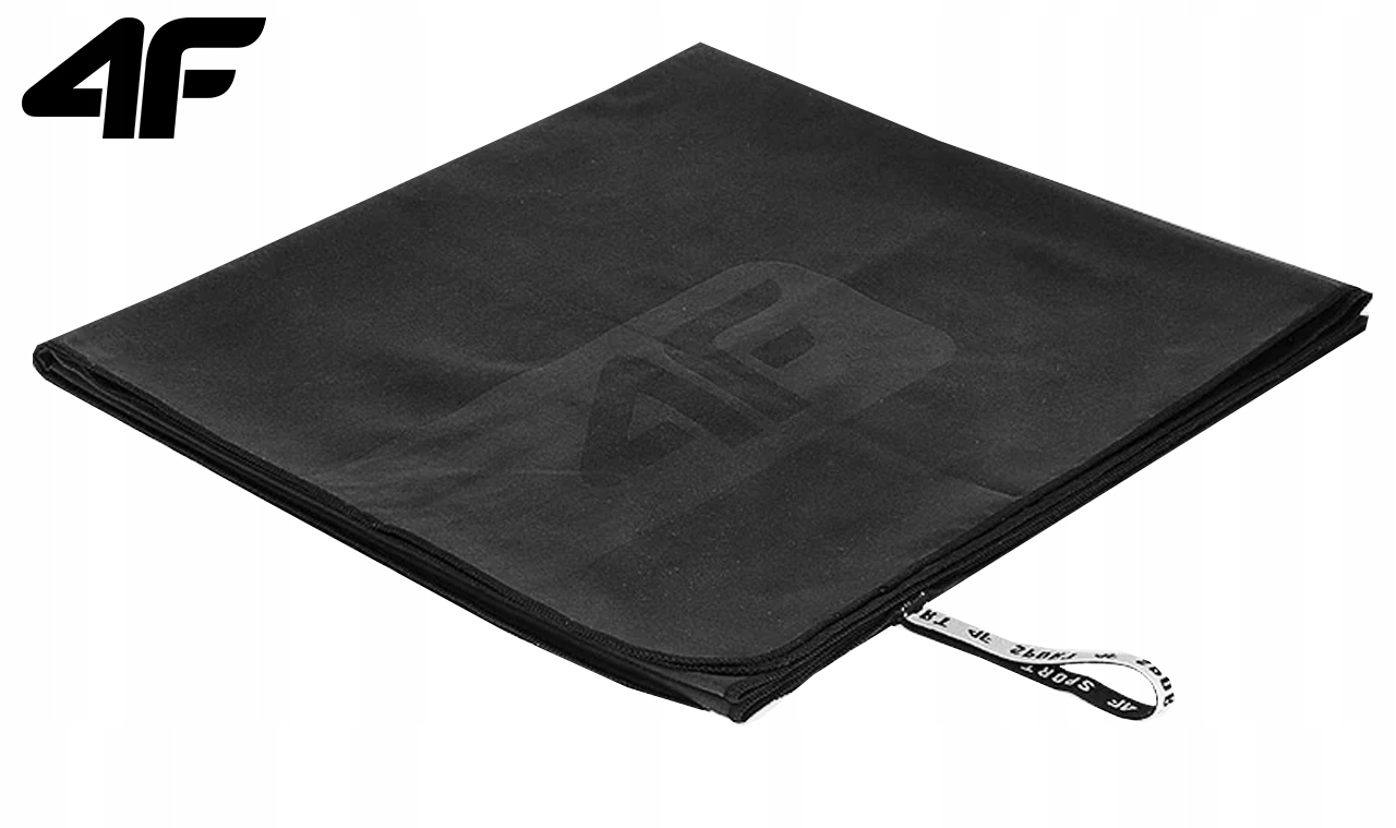 RĘCZNIK SZYKOSCHNĄCY 4F U038 130x80cm Z MIKROFIBRY KĄPIELOWY TRENNING DUŻY Kolor dominujący czarny