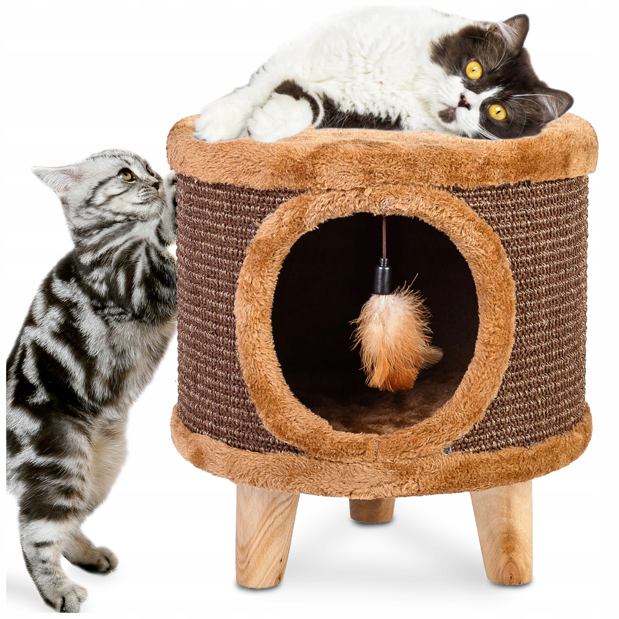 Levně Škrabadla Pro Pro Kočky 3V1 Pelíšek Potah Hračka