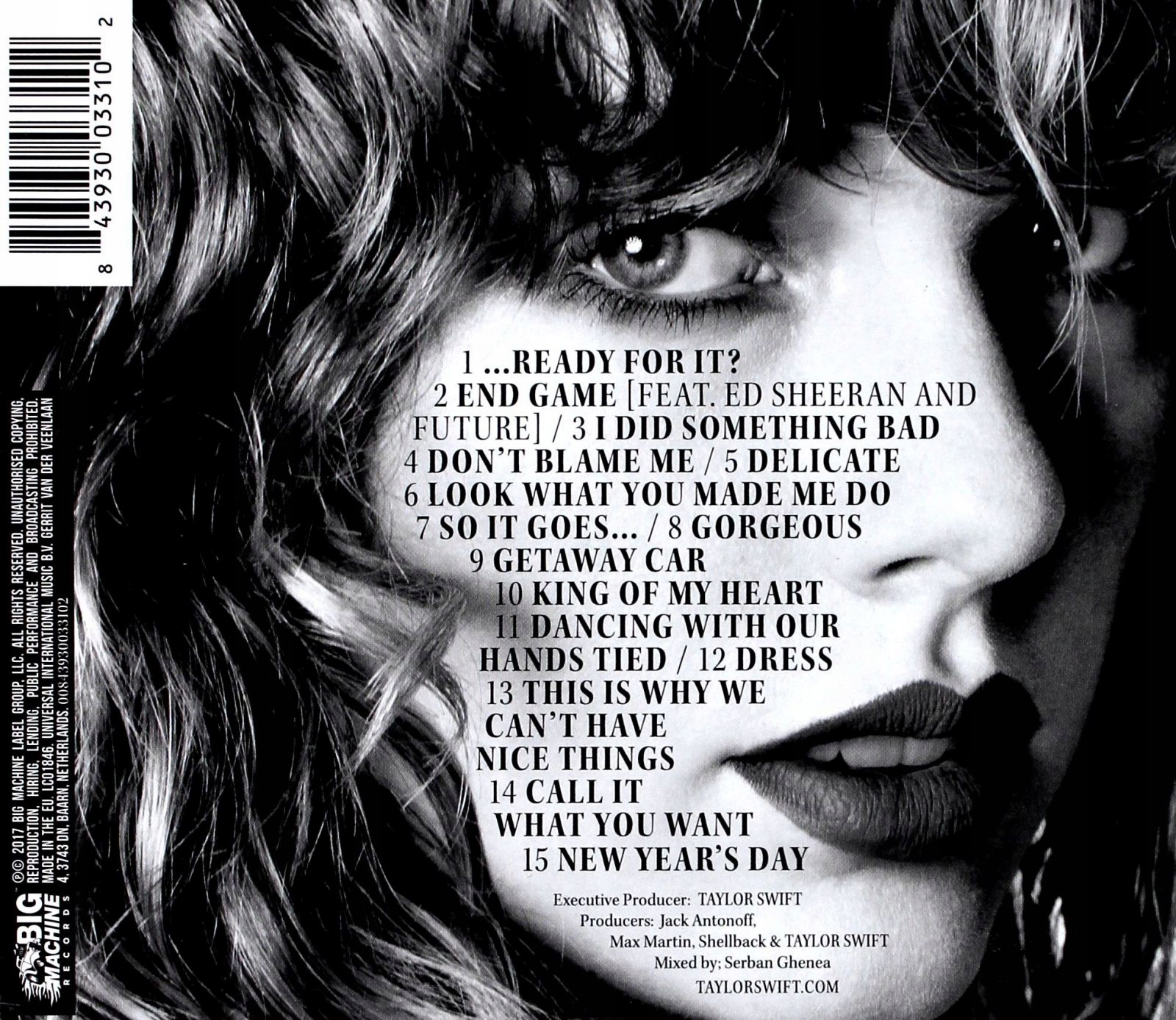 TAYLOR SWIFT: REPUTATION (CD) Stan opakowania oryginalne