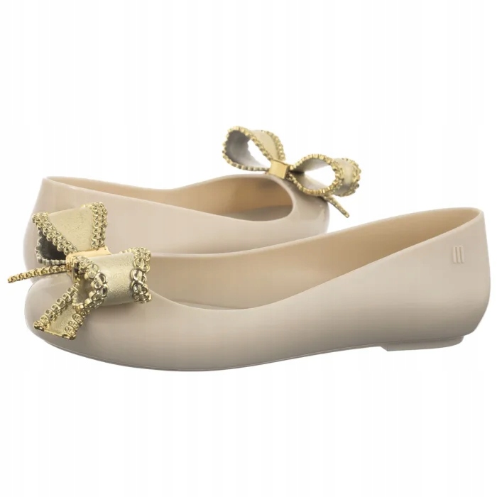 Dámské gumové baleríny Melissa Sweet Love VIII Beige/Gold Béžová