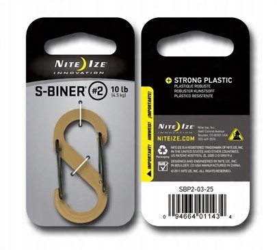 

Nite Ize S-Biner 2 Plastic Black Coyote karabinek