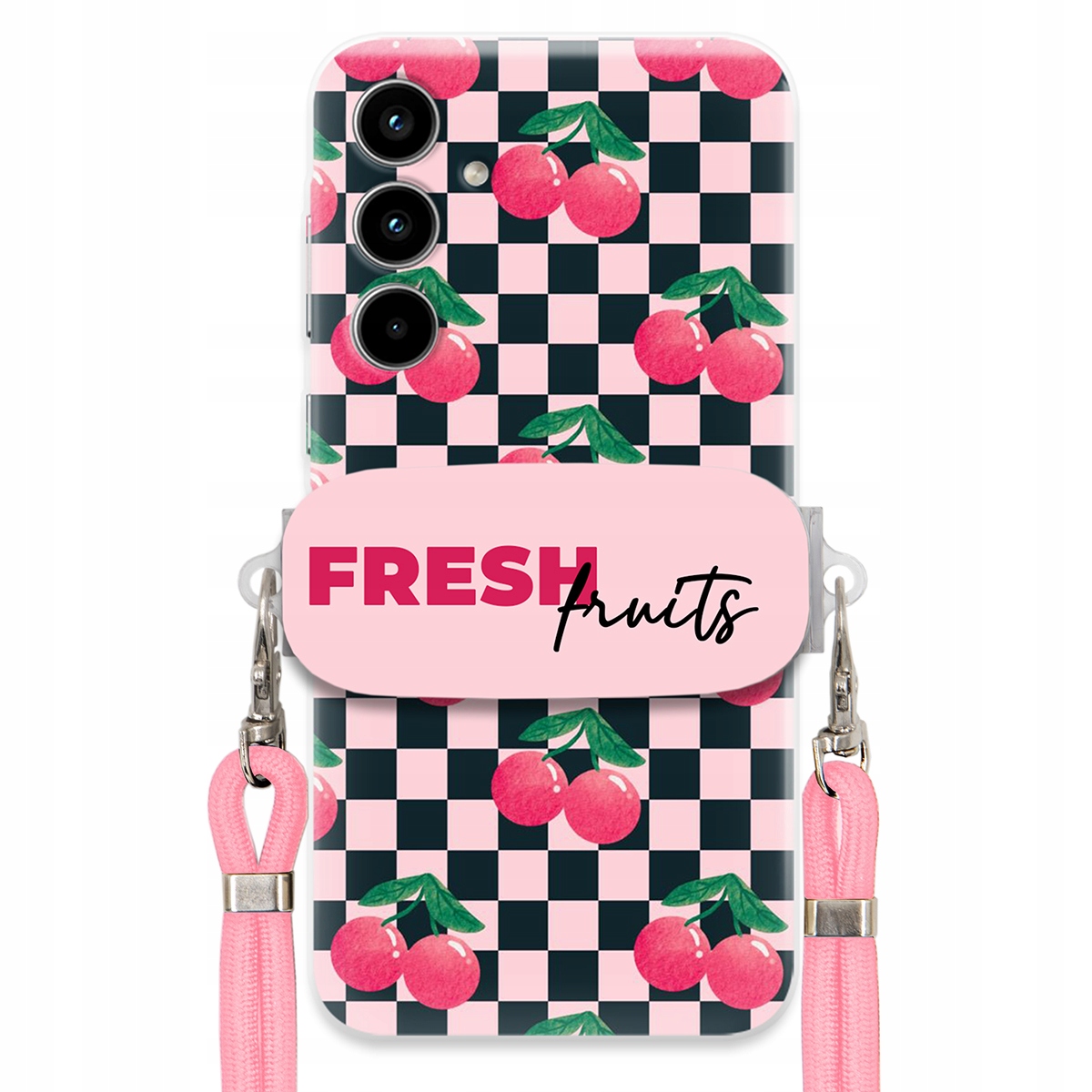 Puzdro pre Samsung A35 5G Crossbody vodítko držiak šachovnice Fresh Fruits