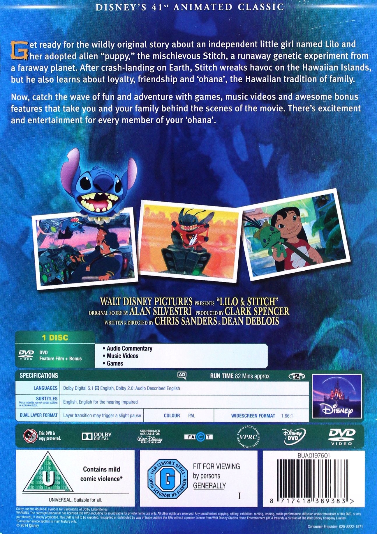 LILO STITCH (DVD) Stan opakowania oryginalne