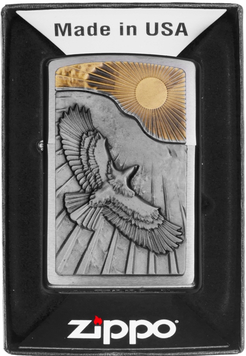 Zestaw ZIPPO Zapalniczka EAGLE SUN FLIGHT prezentowy*nr1 Stan opakowania oryginalne