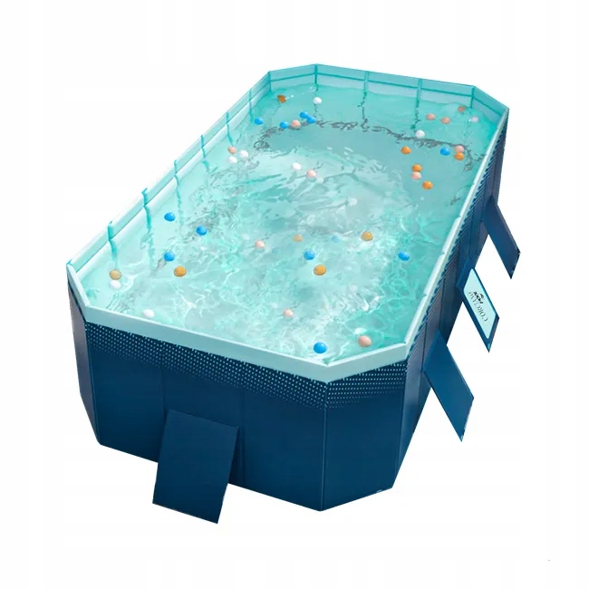 Duży Składany Basen Ogrodowy dla dzieci z pokrywą 185x140x45