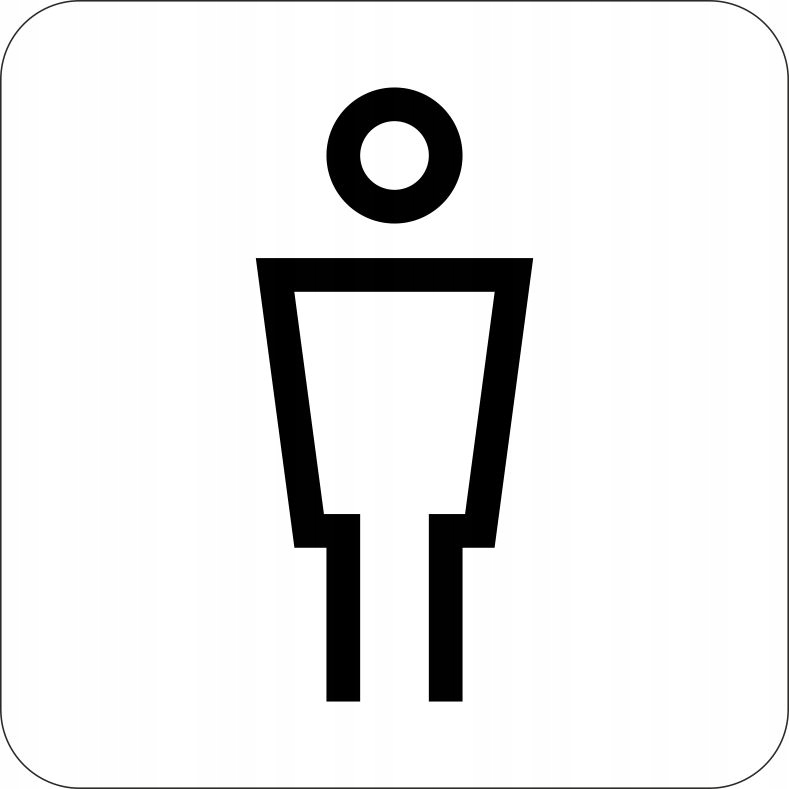 TABLICZKA Aluminium Piktogram - Toaleta Męska WC