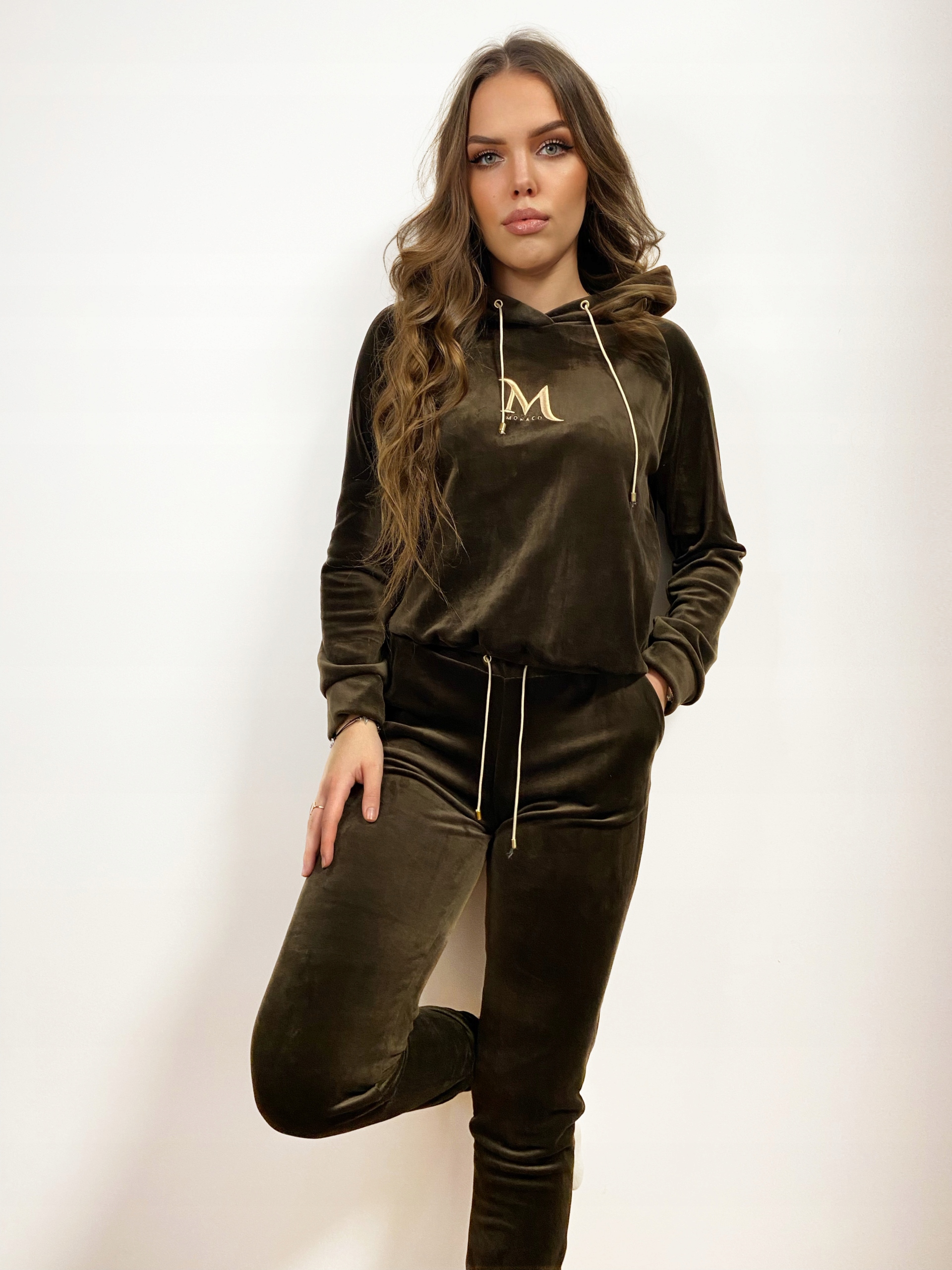 Dres MONACO komplet damski welur M Płeć kobieta