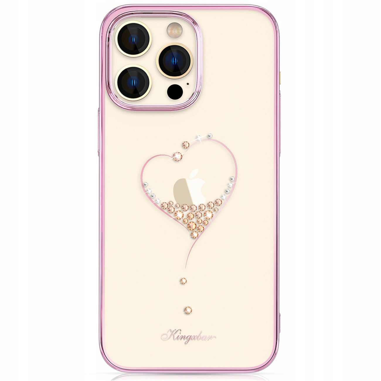 Etui silikonowe z kryształami Swarovski Kingxbar Wish iPhone 14 Plus różowe