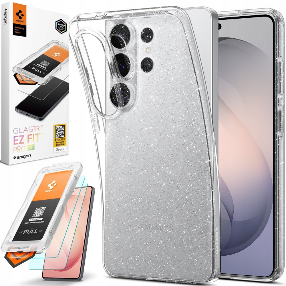 Spigen: Pouzdro Liquid Crystal Glitter 2x Sklo pro Samsung Galaxy S26 Ultra