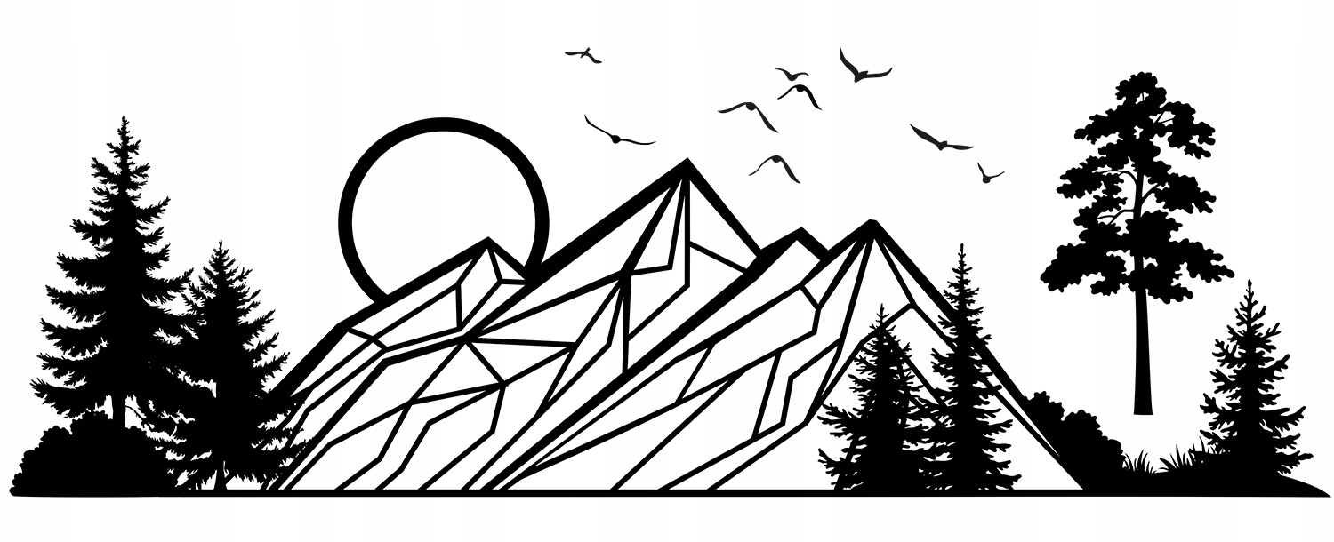 NAKLEJKA MOTYW SAMOCHOD CAMPER GORY LAS 89X262cm Manufacturer MGDesign