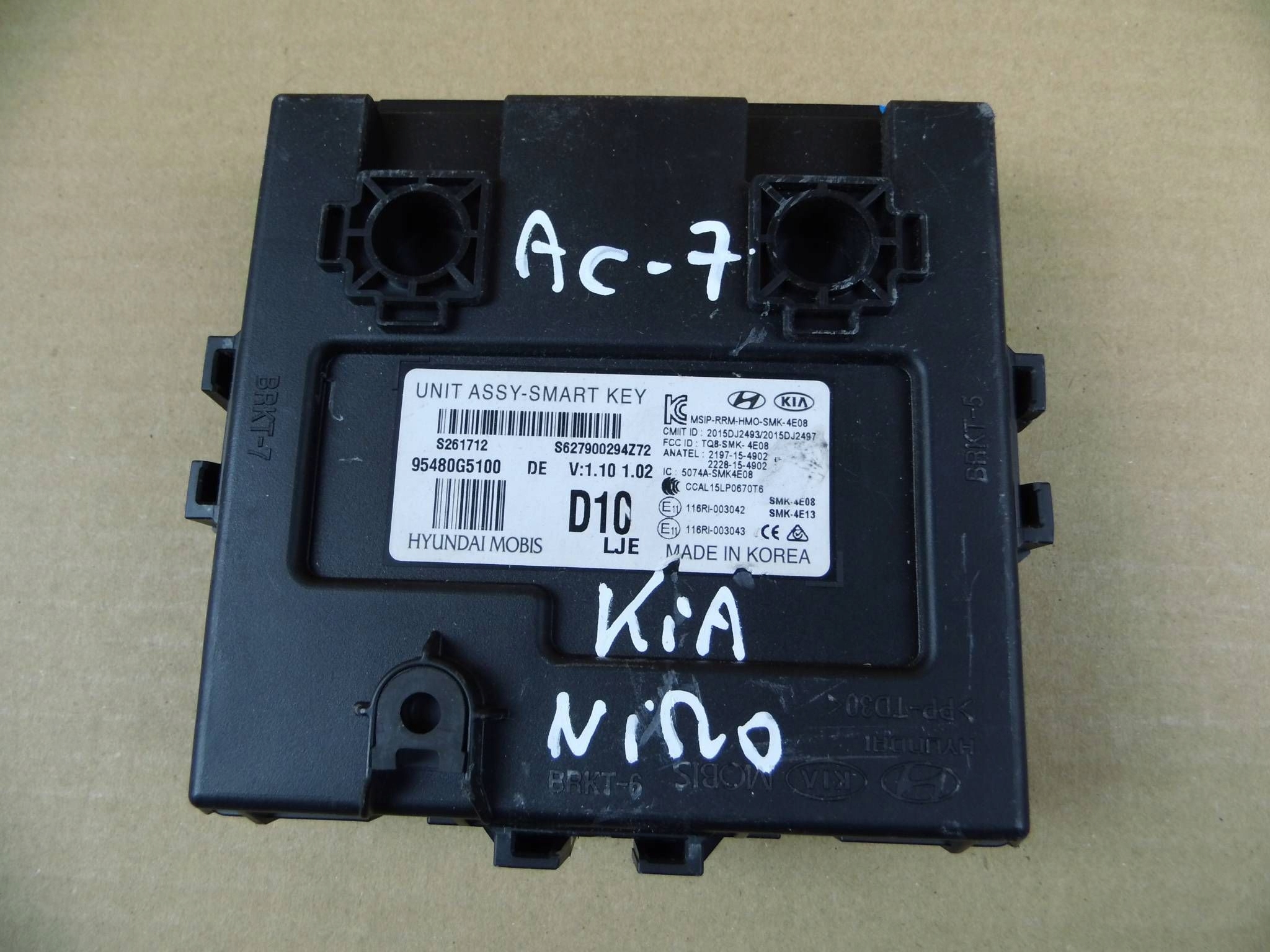 KIA Niro module computer control unit SMARTKEY 95480-G5100