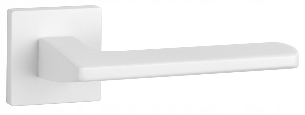 Kľučka rozeta štvorcová Yuka Q Slim biela matná Aprile