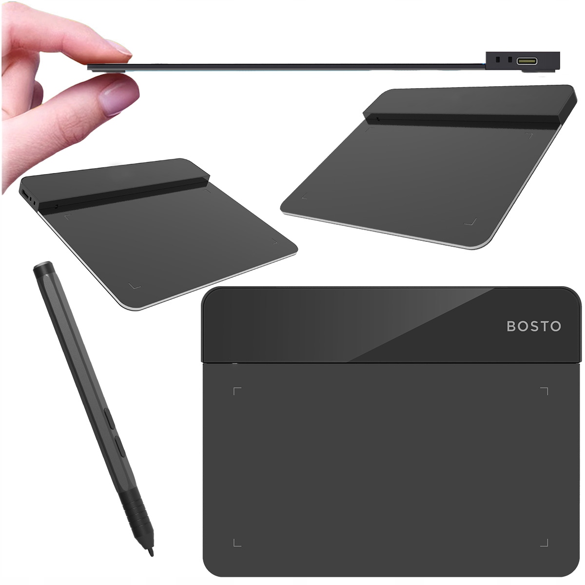 Bosto T430 Profesjonalny Tablet graficzny z Piórem 16384 Bezekranowy