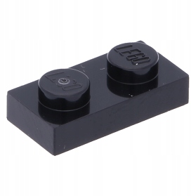 

Lego Płytka zwykła 1x2 3023 czarna 2 szt.