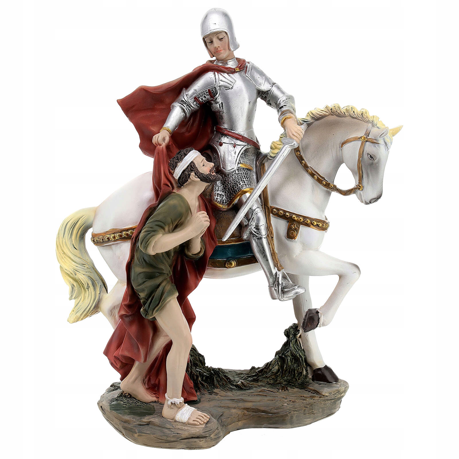 Figúrka Sv. Martin Z Tours *patrón* Ručne Maľovaná 22,5 cm vysoká