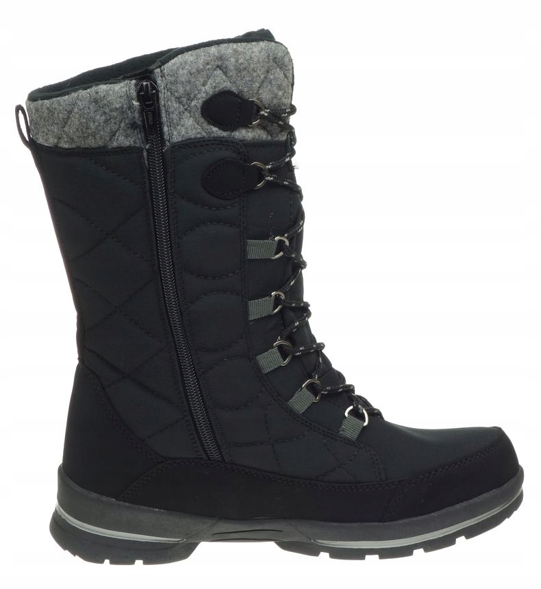 Wysokie Śniegowce Damskie AMERICAN CLUB SN09 Buty Zimowe SOFTSHELL Suwak 38 Rozmiar 38