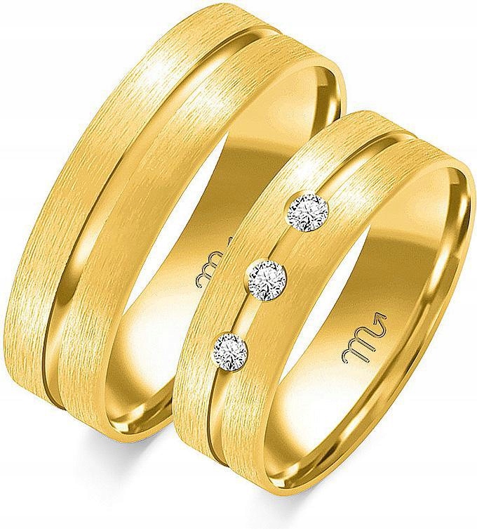 Zlaté svatební jemné 14K 585 vel. 17 18 19 módní svatební kolekce