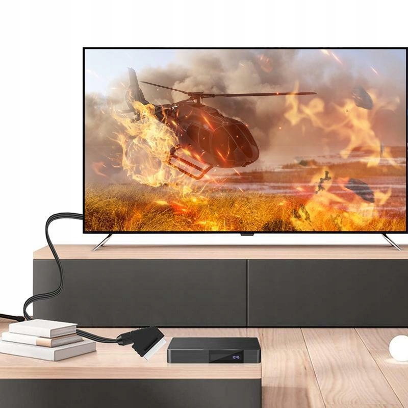 KONWERTER HDMI NA SCART 1 M DŁUGOŚCI Z KABLEM USB Marka bez marki