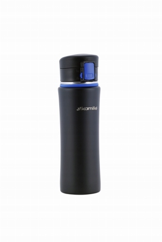 Kubek termiczny Kamille stal nierdzewna czarny 500 ml KM-2066