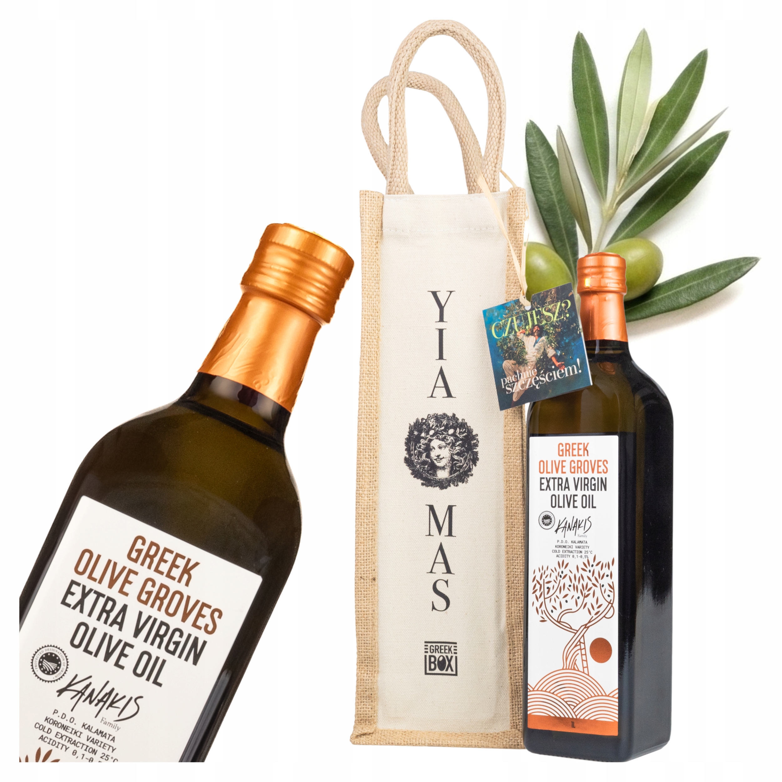 Levně Extra panenský olivový olej 1 l Řecká Premium Kalamata dárková taška