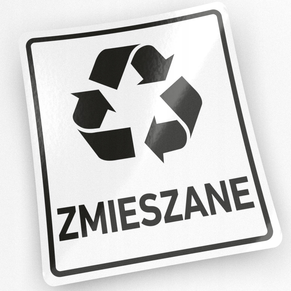 

Zmieszane- Naklejka na kosz segregacja śmieci 15cm