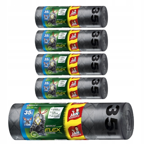 

Worki Na Śmieci Jan Niezbędny Magnum 35 L 15szt x5